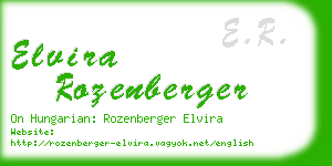 elvira rozenberger business card